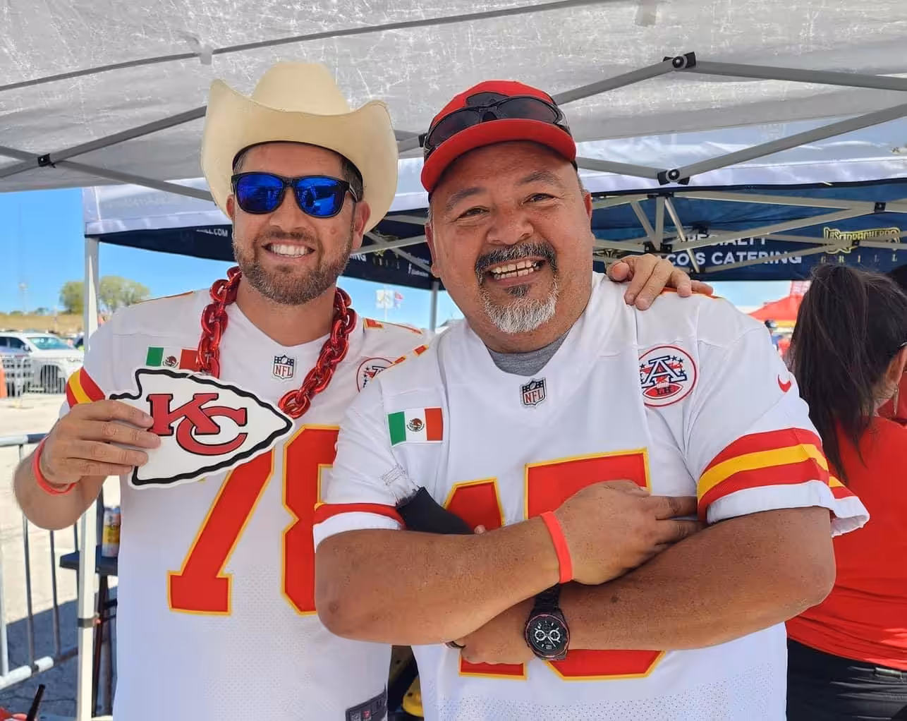 Kansas City Chiefs fans tailgating with Red Machine near Arrowhead Kansas City Chiefs fans tailgating with Red Machine near Arrowhead