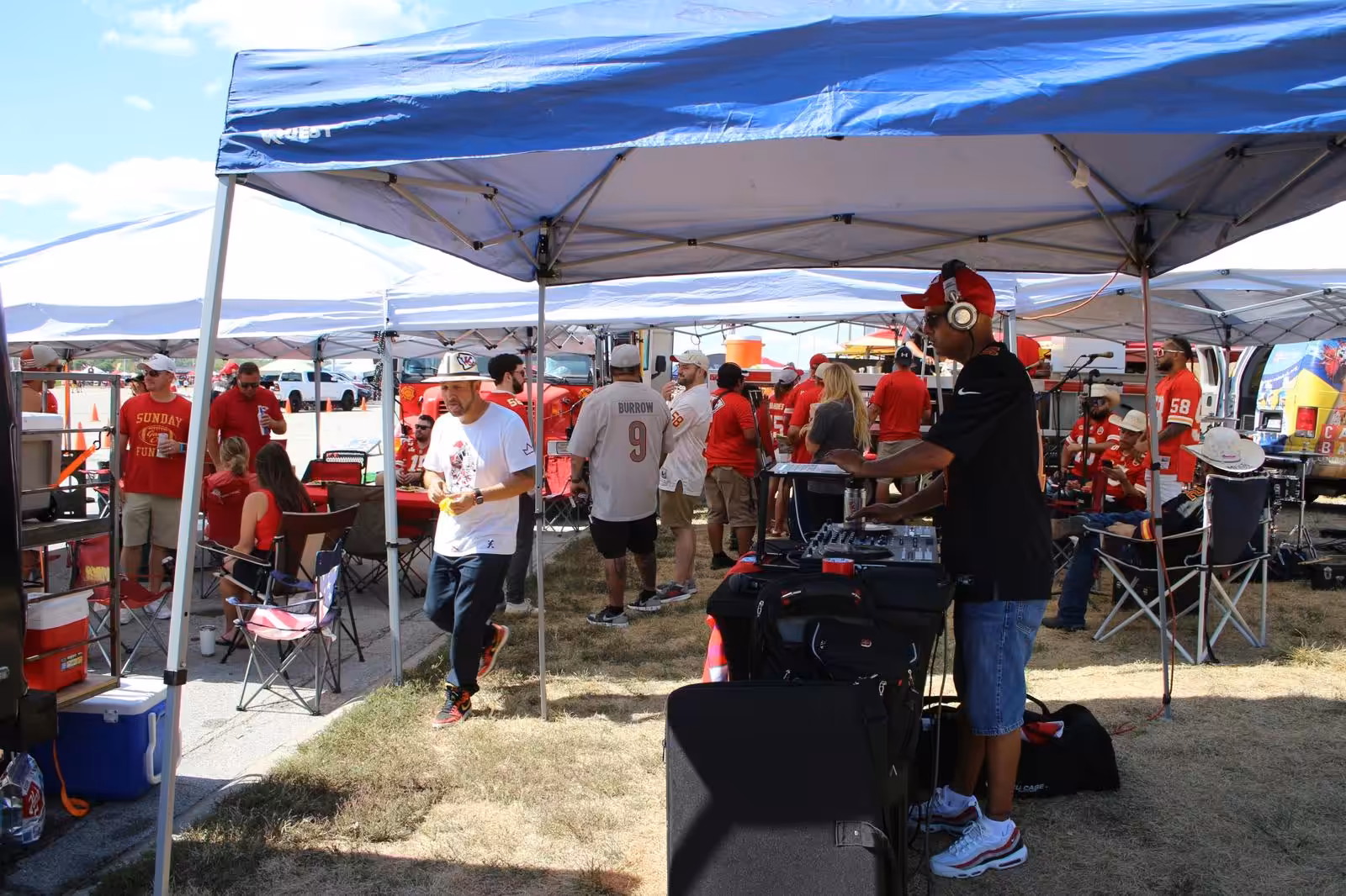 DJ setup at a Chiefs tailgate DJ setup at a Chiefs tailgate